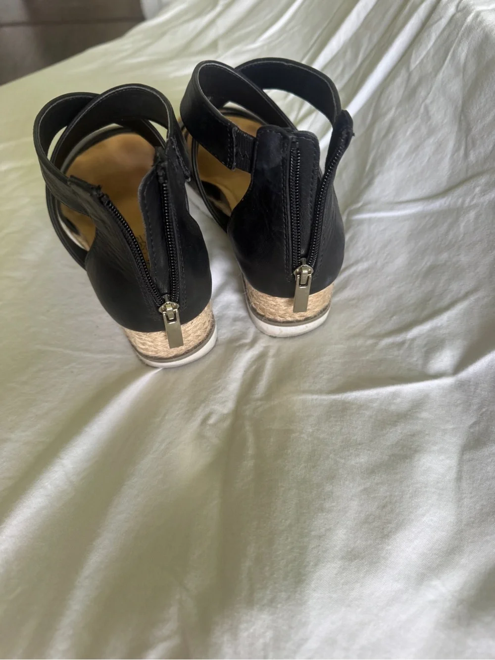 Corkys Black Double Dutch Wedge Espadrille Sandals